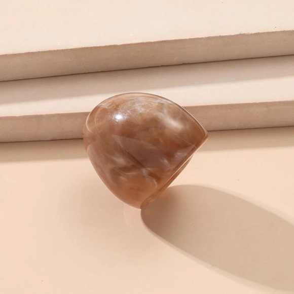 Vintage Walnut Jasper Woman’s Bohemian Handmade Maximalist Gemstone Ring - Picture 3 of 11